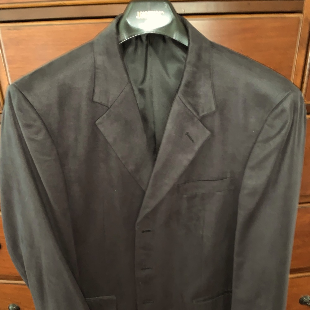 J Riggins men’s black suede jacket size 46 R